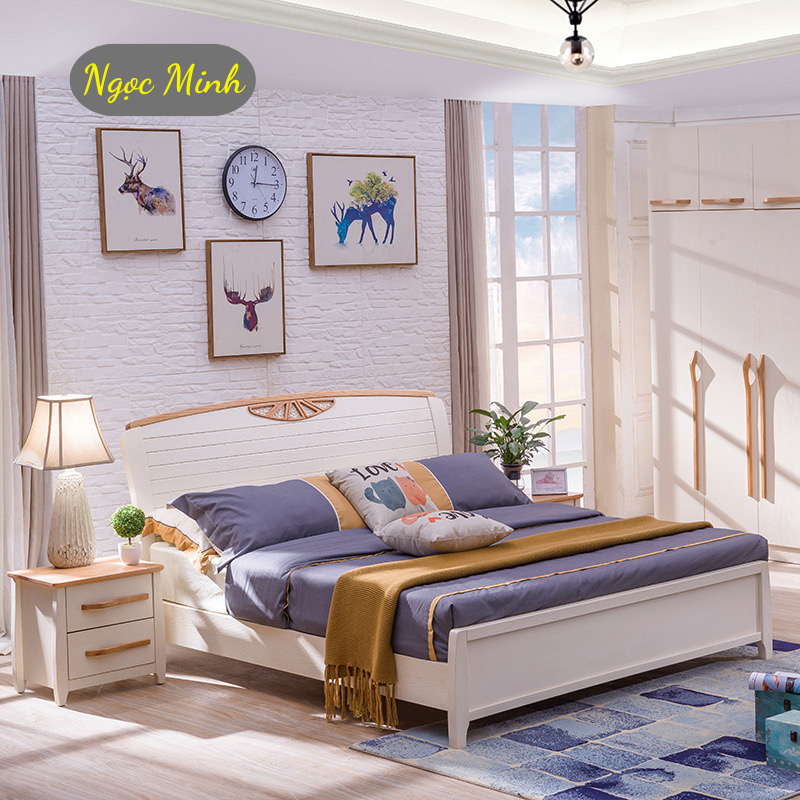 Giường Ngủ Bọc Da Nhập Khẩu Cao Cấp (GN06)